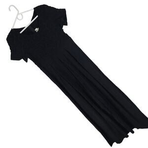NWOT! JEFFREY & DARA! RICH BLACK RUVHED TOP, WIDE LEG JUMPSUIT, ONESIE! SZ 12